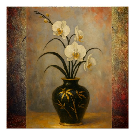 Poster Les Orchidées Blanches Au Repos (Devant)