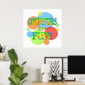 Poster Les ordinateurs sont amusants (Bureau à domicile)