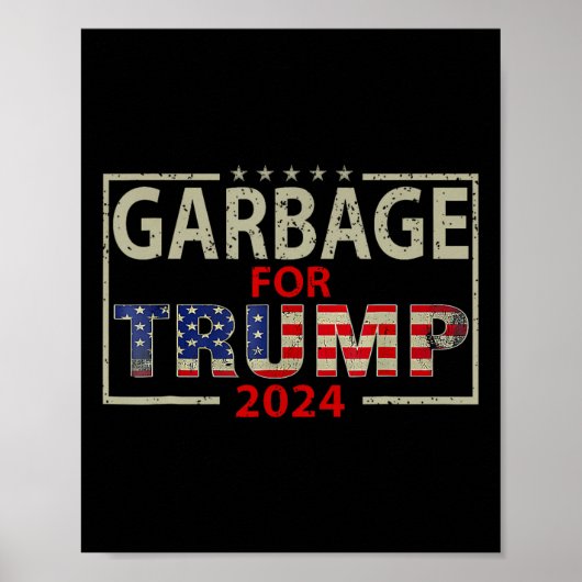 Poster Les ordures pour Trump 2024 Tee - shirts Trump Sup (Devant)