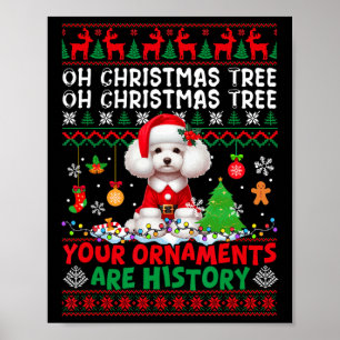 Poster Les ornements d'arbre de Noël sont histoire Sweate