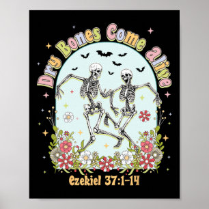 Poster Les os Sec Vivent Skeleton Danser Christian Ha