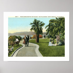 Poster Les Palisades, Père Noël Monica Vintage