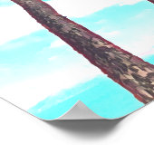 Poster Les palmiers tropicaux des Fidji voyagent imprimés (Coin)