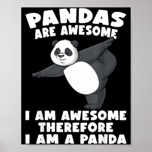 Poster Les pandas sont géniaux, drôles et mignons, cadeau