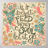 Poster Les Papillons Alimentent Votre Âme Plutôt Inspirit (Devant)