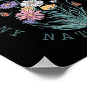 Poster Les papillons floraux anti-Trump Président démocra (Coin)