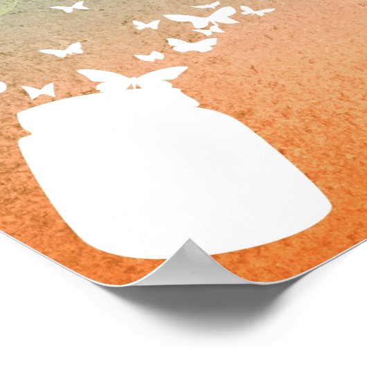 Poster Les papillons volent vers le soleil (Coin)