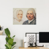 Poster Les parents de l'artiste (huile sur toile) (Bureau à domicile)