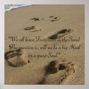 Poster Les pas dans le sable