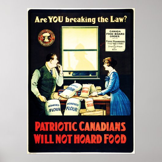 Poster Les Patriotes Canadiens N'Encevront Pas De Nourrit (Devant)