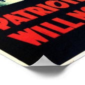 Poster Les Patriotes Canadiens N'Encevront Pas De Nourrit (Coin)