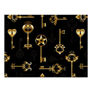 Poster Les Patters de Seamless avec Golden Keys