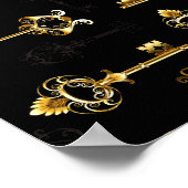 Poster Les Patters de Seamless avec Golden Keys (Coin)