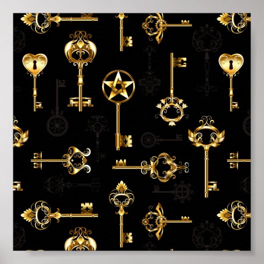 Poster Les Patters de Seamless avec Golden Keys (Devant)