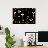 Poster Les Patters de Seamless avec Golden Keys (Bureau à domicile)