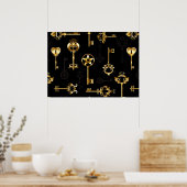 Poster Les Patters de Seamless avec Golden Keys (Cuisine)