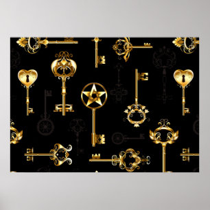 Poster Les Patters de Seamless avec Golden Keys