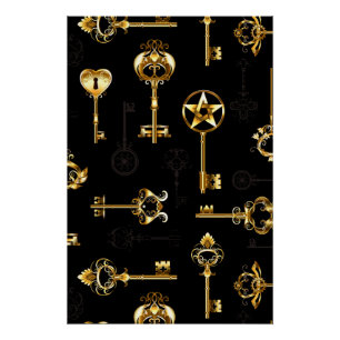 Poster Les Patters de Seamless avec Golden Keys