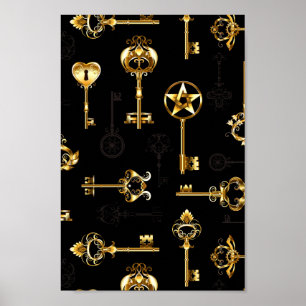 Poster Les Patters de Seamless avec Golden Keys