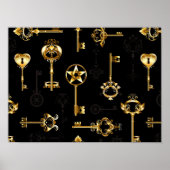 Poster Les Patters de Seamless avec Golden Keys (Devant)