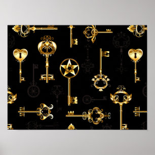 Poster Les Patters de Seamless avec Golden Keys