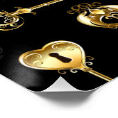 Poster Les Patters de Seamless avec Golden Keys (Coin)