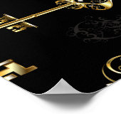 Poster Les Patters de Seamless avec Golden Keys (Coin)