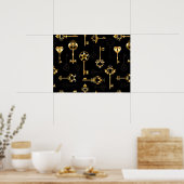 Poster Les Patters de Seamless avec Golden Keys (Cuisine)
