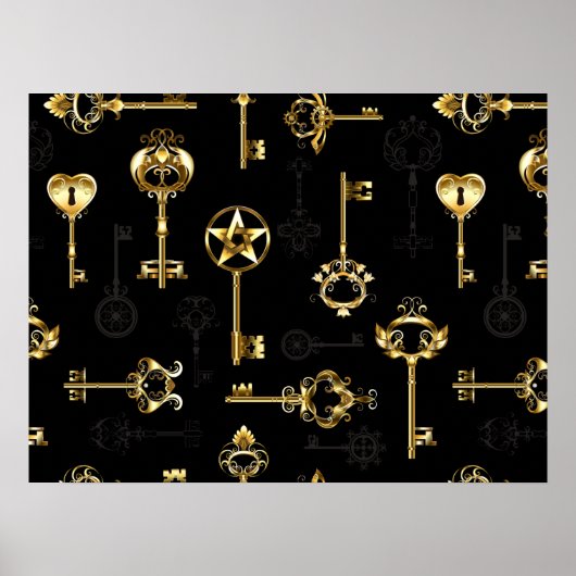 Poster Les Patters de Seamless avec Golden Keys (Devant)