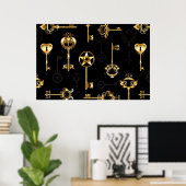 Poster Les Patters de Seamless avec Golden Keys (Bureau à domicile)