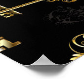 Poster Les Patters de Seamless avec Golden Keys (Coin)