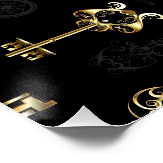 Poster Les Patters de Seamless avec Golden Keys (Coin)