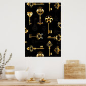 Poster Les Patters de Seamless avec Golden Keys (Cuisine)