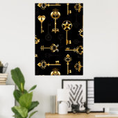 Poster Les Patters de Seamless avec Golden Keys (Bureau à domicile)