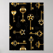 Poster Les Patters de Seamless avec Golden Keys (Devant)