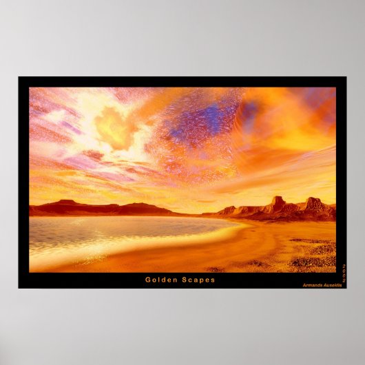 Poster Les paysages dorés (Devant)