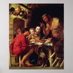 Poster Les paysans et le satyre