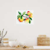 Poster Les pêches (Cuisine)