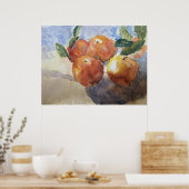 Poster Les pêches, la vie morte (Cuisine)