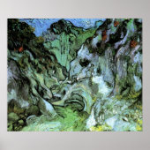 Poster Les Peiroulets Ravine par Vincent van Gogh (Devant)