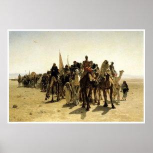 Poster Les pèlerins se rendent à La Mecque