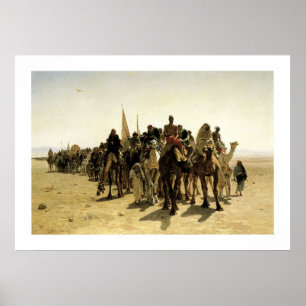 Poster Les pèlerins se rendent à La Mecque