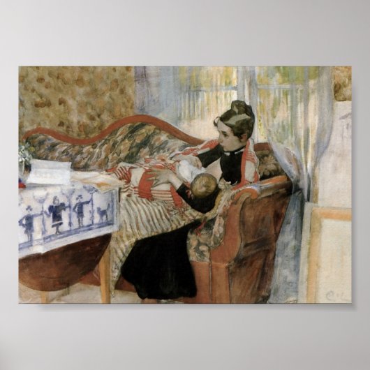 Poster Les pensées d'une mère pour allaiter son bébé (Devant)