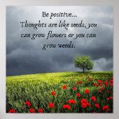 Poster "Les pensées sont comme des graines... (Devant)