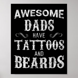 Poster Les Pères Ont Des Tatouages Et Des Oreilles À La F