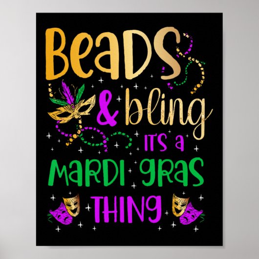 Poster Les perles et la lessive C'est un Carnaval Mardi G (Devant)