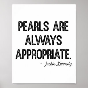 Poster Les Perles Sont Toujours Appropriés Clic Mode Femm