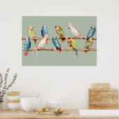 Poster Les perroquets (Cuisine)