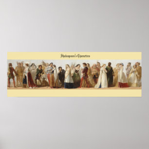 Poster Les personnages de Shakespeare