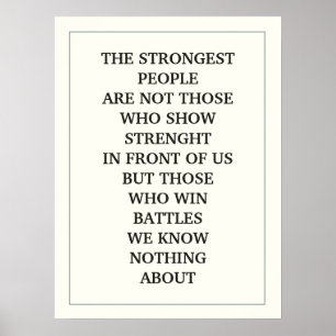 POSTER LES PERSONNES DE THE STRONGEST NE SONT PAS CES OMS